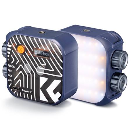 K&F Concept KF34.035V2 - mini lampa LED, bi-color, 2500K-9900K, CRI96, niebieska_1